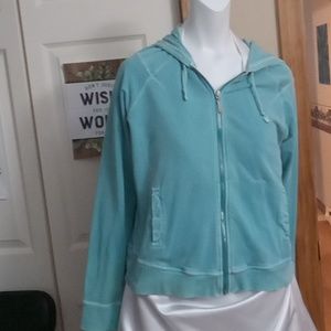 Distressed light hoodie